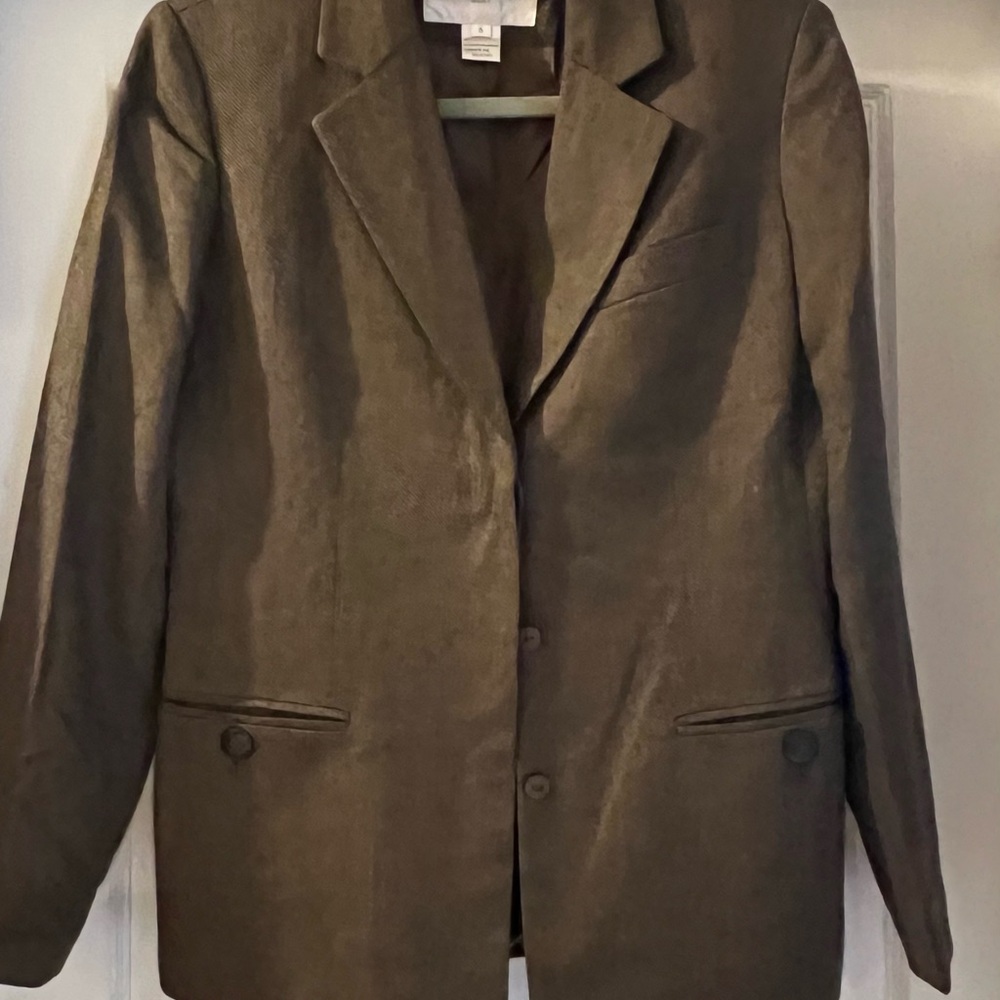 Jones NY Brown Herringbone Pants Suit